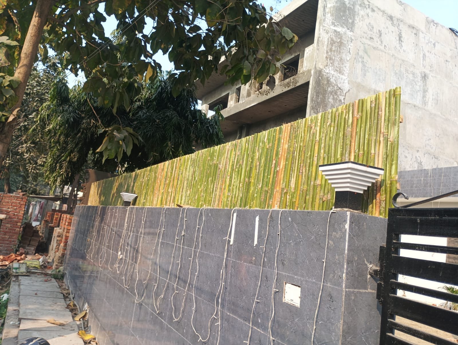 Handcrafted bamboo hut gazebo and cottage structure constructed in Greater Noida